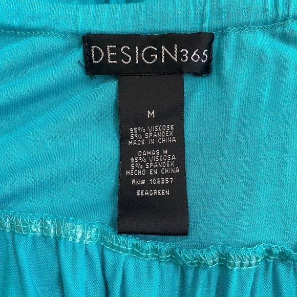NWOT Design 365 long teal sundress with braided straps and draped bodice. Medium - Picture 6 of 6